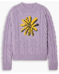 MERYLL ROGGE - Intarsia And Cable-knit Wool-blend Sweater - Lyst