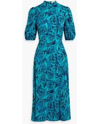 Diane von Furstenberg - Nella Floral-print Crepe Midi Dress - Lyst