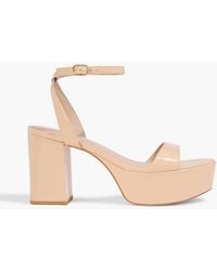 Stuart Weitzman - Gala Patent-leather Platform Sandals - Lyst