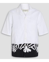 Officine Generale - Eren hemd aus baumwollpopeline mit print - Lyst