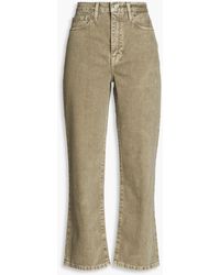 FRAME - Le Jane Cropped High-rise Straight-leg Jeans - Lyst