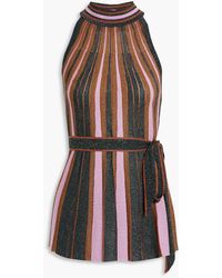 Zimmermann - Metallic Striped Stretch-knit Top - Lyst