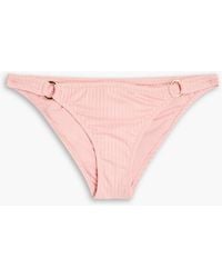 Melissa Odabash - Bari Ring-Embellished Ribbed Bikini Briefs - Lyst