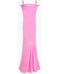 Jacquemus - Cold-Shoulder Silk-Blend Maxi Dress - Lyst