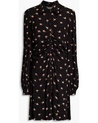 byTiMo - Ruched Floral-print Crepe De Chine Dress - Lyst