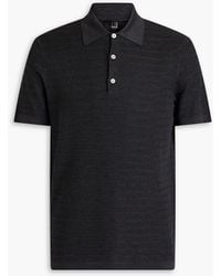 Dunhill - Ribbed Muberry Silk Polo Shirt - Lyst