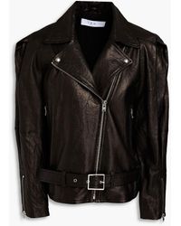 IRO - Kabuki Belted Crinkled Leather Biker Jacket - Lyst