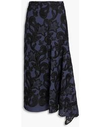 Erdem - Asymmetric Guipure Lace Midi Skirt - Lyst