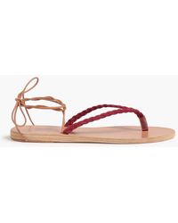 Ancient Greek Sandals - Dodoni Braided Suede And Leather Sandals - Lyst