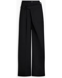 Peter Do - Pleated Layered Twill Wide-leg Pants - Lyst