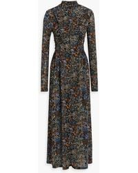 Ulla Johnson - Orianna midikleid aus stretch-jersey mit print und raffungen - Lyst