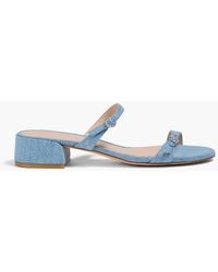 Stuart Weitzman - Ginger Denim Mules - Lyst