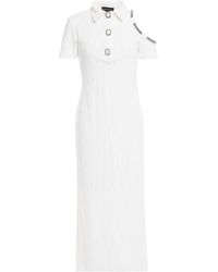 David Koma - Cutout Embellished Cotton-blend Terry-jacquard Midi Dress - Lyst