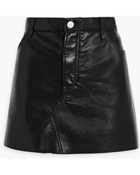 FRAME - Le High N Tight Leather Mini Skirt - Lyst