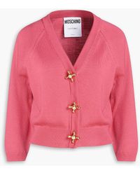 Moschino - Button-embellished Wool Cardigan - Lyst