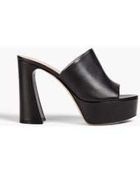 Gianvito Rossi - Holly Leather Platform Mules - Lyst