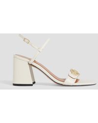 Maje - Embellished Leather Slingback Sandals - Lyst