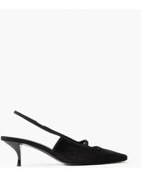 Neous - Sabik Grosgrain-Trimmed Suede Slingback Pumps - Lyst