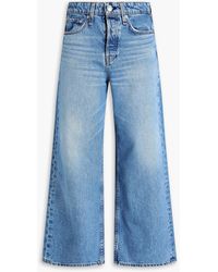 Rag & Bone - Maya Faded High-rise Wide-leg Jeans - Lyst