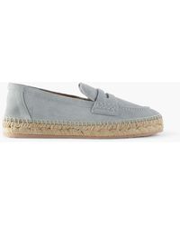 Gianvito Rossi - Aima Suede Espadrille Loafers - Lyst