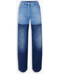 Peter Do - Two-tone High-rise Straight-leg Jeans - Lyst