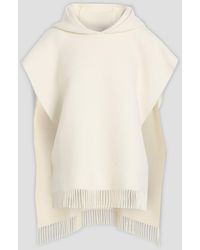 Brunello Cucinelli - Fringed Wool And Cashmere-Blend Felt Hooded Poncho - Lyst