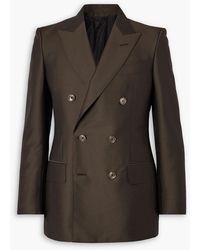 Tom Ford - Atticus Slim-Fit Double-Breasted Wool And Silk-Blend Suit Jacket - Lyst