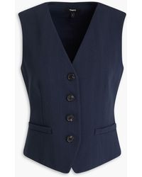 Theory - Textured-Crepe Vest - Lyst
