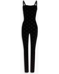 Dolce & Gabbana - Cotton And Silk-Blend Devoré-Velvet Jumpsuit - Lyst