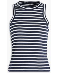 Veronica Beard - Jordyn gestreiftes tanktop aus geripptem stretch-pima-baumwoll-jersey - Lyst
