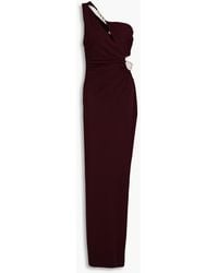 Nicholas - Defano One-shoulder Ruched Cutout Jersey Gown - Lyst