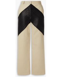 Peter Do - Two-tone Leather Straight-leg Pants - Lyst