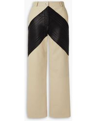 Peter Do - Zweifarbige hose mit geradem bein aus leder - Lyst