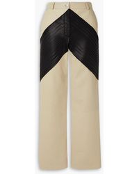 Peter Do - Two-tone Leather Straight-leg Pants - Lyst