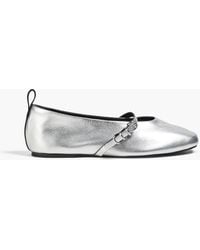 Rag & Bone - Spire Eyelet-Embellished Leather Mary Jane Flats - Lyst