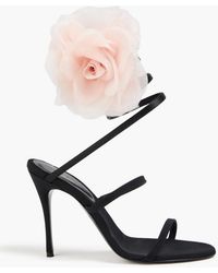 Magda Butrym - Floral-Appliquéd Grosgrain Sandals - Lyst