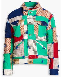 Mother - Printed Patchwork Cotton-blend Jacket - Lyst