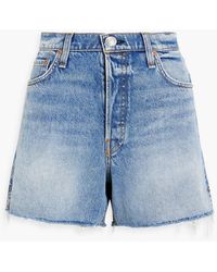 Rag & Bone - Frayed Denim Shorts - Lyst