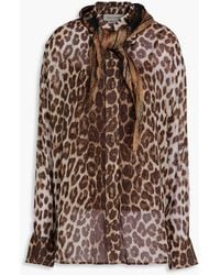 Zimmermann - Leopard-Print Georgette Shirt - Lyst