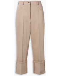 Akris - Floyd Cropped Cotton-blend Twill Straight-leg Pants - Lyst