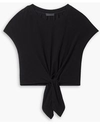 The Range - Cropped Stretch-cotton Jersey Top - Lyst