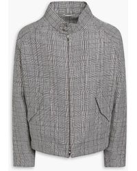 Thom Browne - Prince Of Wales Checked Linen Jacket - Lyst