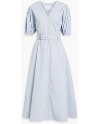 3.1 Phillip Lim - Belted Cotton-blend Poplin Midi Dress - Lyst