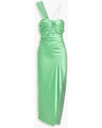 The Sei - One-Shoulder Cutout Silk-Satin Midi Dress - Lyst