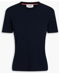 Thom Browne - T-shirt aus geripptem baumwoll-jersey - Lyst
