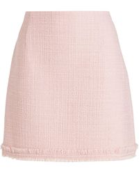 Tory Burch Wool-blend Bouclé-tweed Mini Skirt - Pink