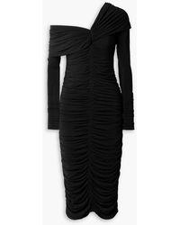 A.L.C. - Marie Off-the-shoulder Ruched Stretch-jersey Midi Dress - Lyst