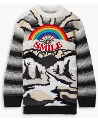 Stella McCartney - Kind Intarsia-knit Wool And Cotton-blend Sweater - Lyst