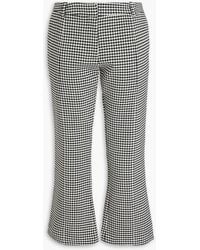 Marni - Kick-flare-hose aus twill aus einer wollmischung mit gingham-karo - Lyst