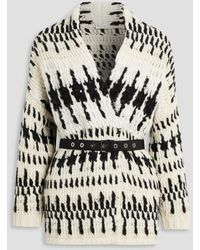 Womens Clothing Jumpers and knitwear Jumpers Brunello Cucinelli Paneled Sequin-embellished Cashmere And Cotton-blend Sweater in Natural 